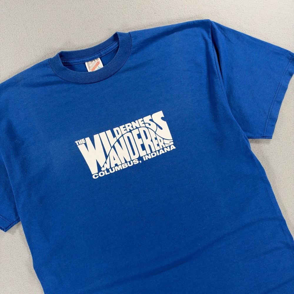Vintage 1996 Jerzees Wilderness Wanderers Switzerland Graphic T-Shirt Large USA
